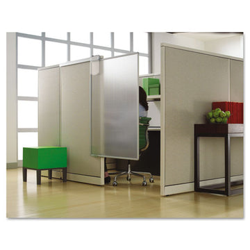 Quartet® Workstation Privacy Screen, 36w X 48d, Translucent Clear-silver freeshipping - TVN Wholesale